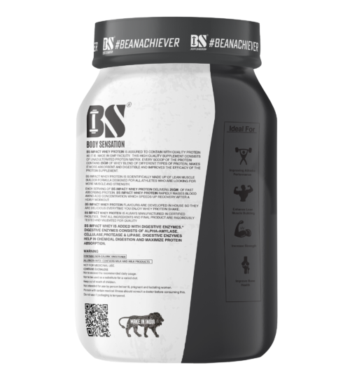 Left 1kg ELITE IMPACT WHEY PROTEIN 1 KG