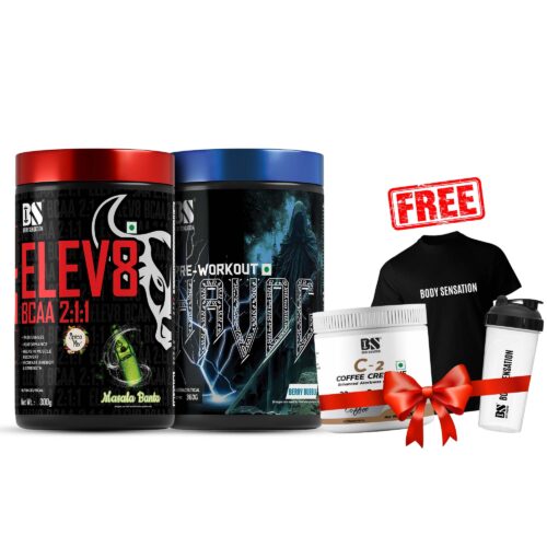 Elev 8 Masala Banta + Havoc + Creatine Coffee Body Sensation BEAST MODE STACK
